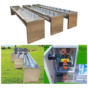 Bể uống nước cho bò bằng thép không gỉ có hệ thống sưởi điện